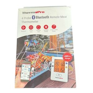ThermoPro TP25 4 Probe Bluetooth Remote Meat Thermometer 495' Range New Open Box